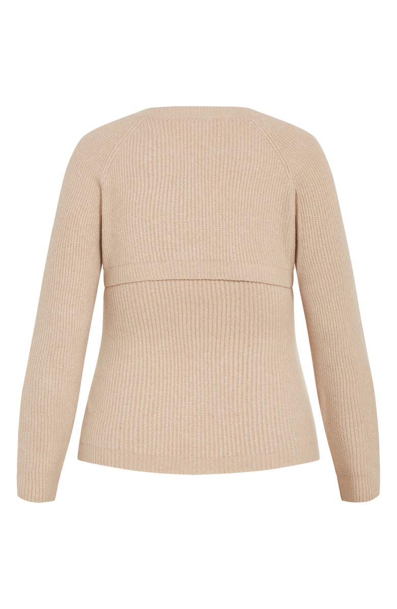 City Chic Haisley Cutout Camisole & Bolero Set, Alternate, color, Taupe