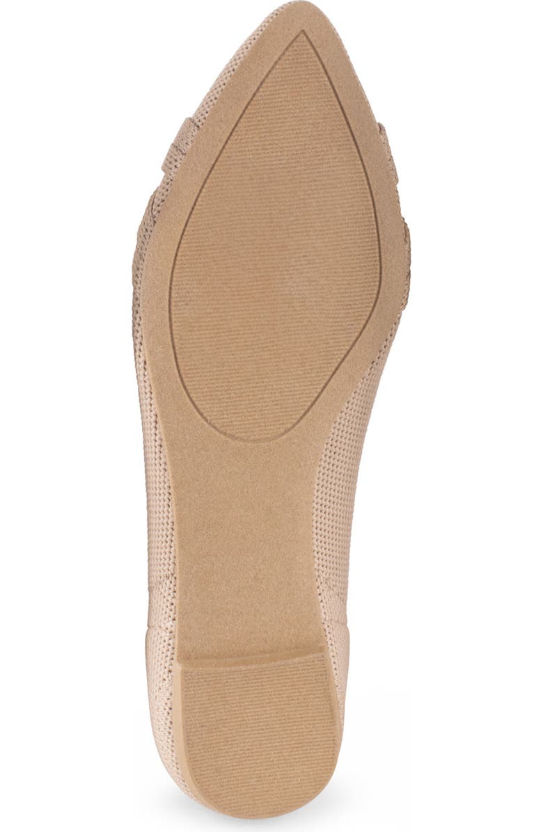 Tahari Catalina Pointed Toe Knit Flat, Alternate, color, Natural