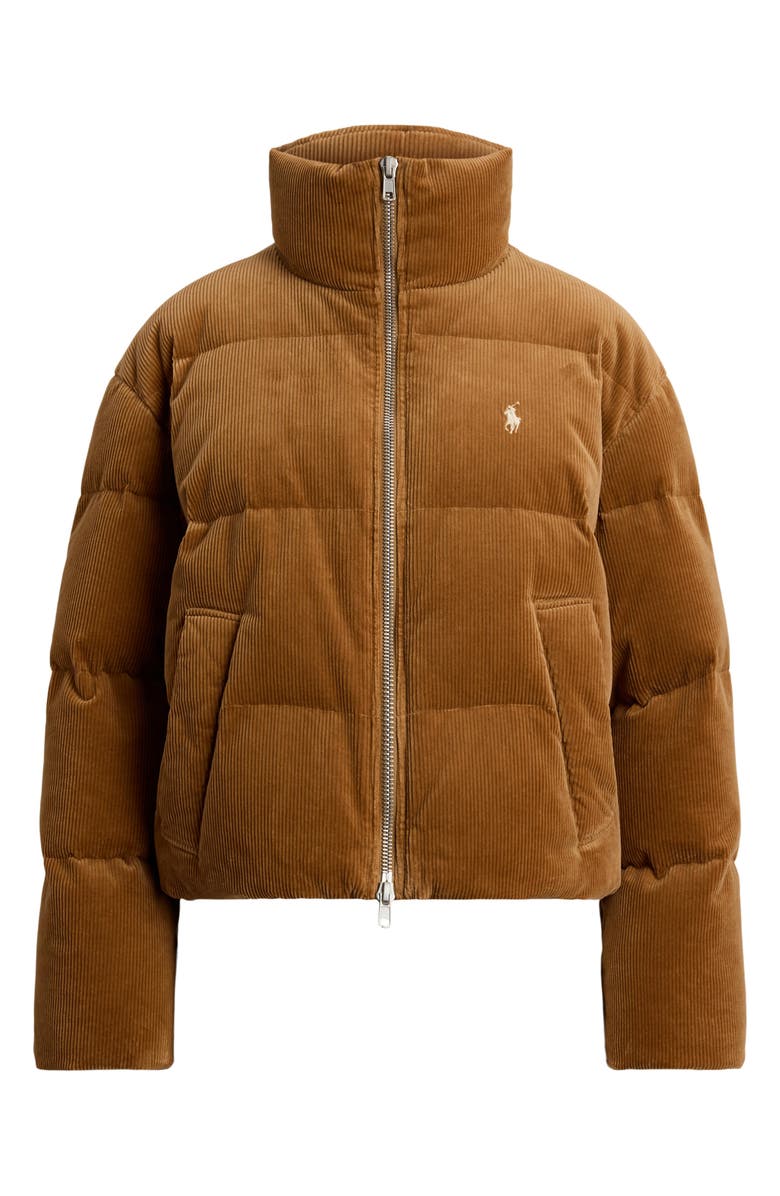 Polo Ralph Lauren Quilted Corduroy Down Jacket, Alternate, color, Tan