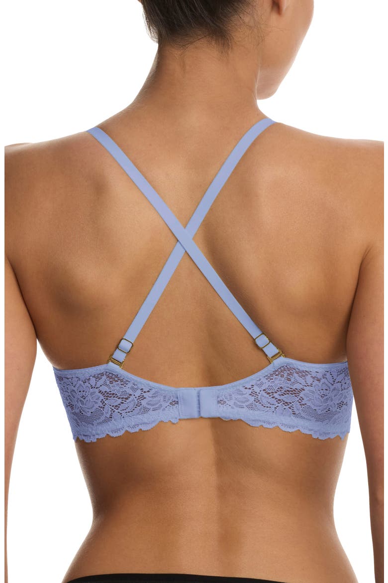 Heavenly Lace Convertible Balconette Bra, Alternate, color, BLUE DREAM