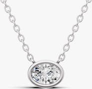 SEREIA OFFICIAL 14K Gold 0.25 ct Lab-Grown Diamond Solitaire Bezel Pendant