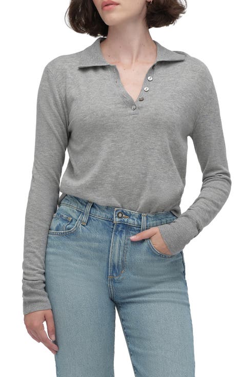 The Cleo Merino Wool Blend Henley Sweater