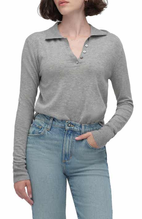 The Cleo Merino Wool Blend Henley Sweater