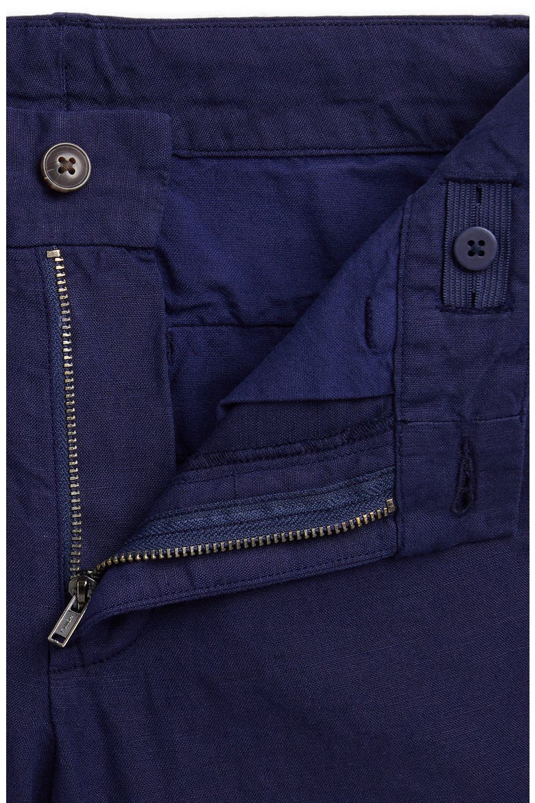 Kids' Flat Front Linen & Cotton Chino Shorts, Alternate, color, NEWPORT NAVY