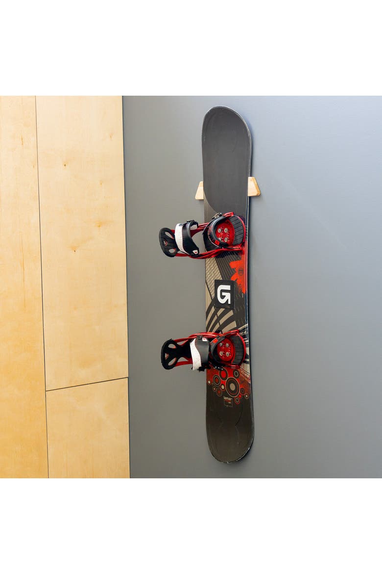 Taos Snowboard Storage - Minimalist Wood Display Rack, Main, color, Light Wood