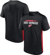 FANATICS Men's Fanatics Branded Black/Red Detroit Red Wings Authentic Pro Rink Tech T-Shirt