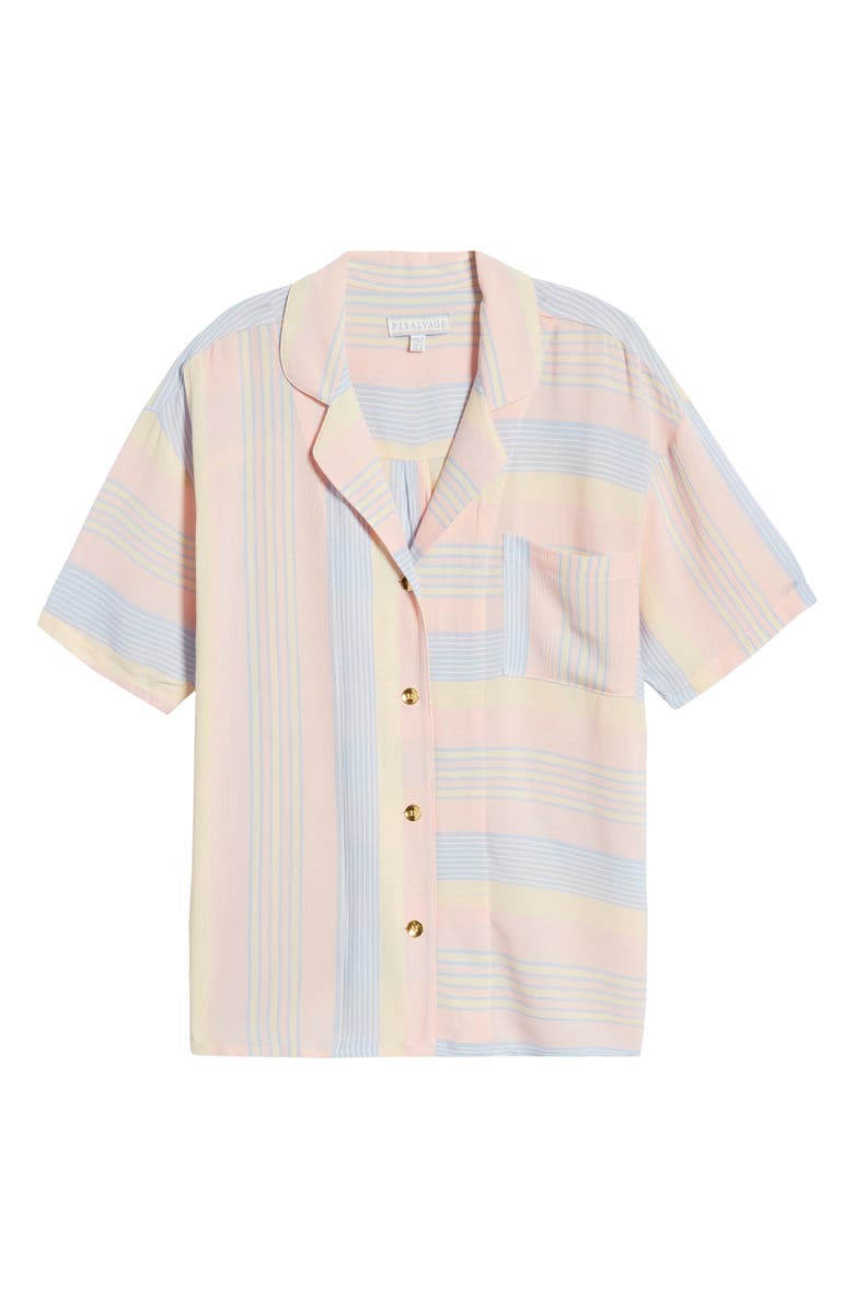 PJ Salvage Sunset Stripes Pajama Top, Alternate, color, 