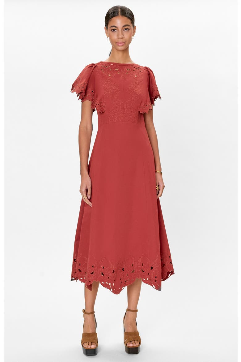 Rachelle Dress, Main, color, Burnt Sienna