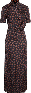 Johanna Ortiz Serene Print Ruched Jersey Safari Dress