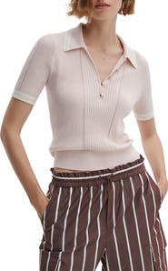 rag & bone Laurie Tipped Cotton & Cashmere Polo