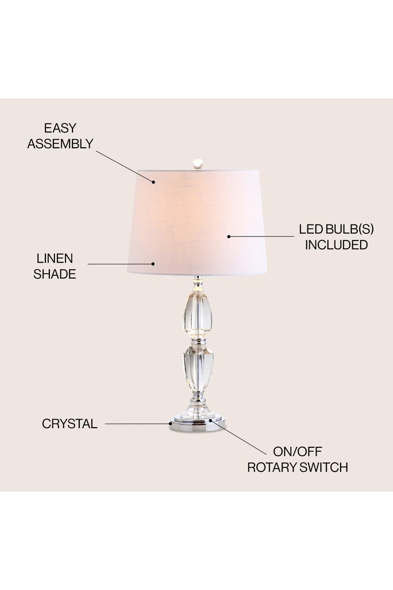 Graham Crystal LED Table Lamp, Alternate, color, Clear