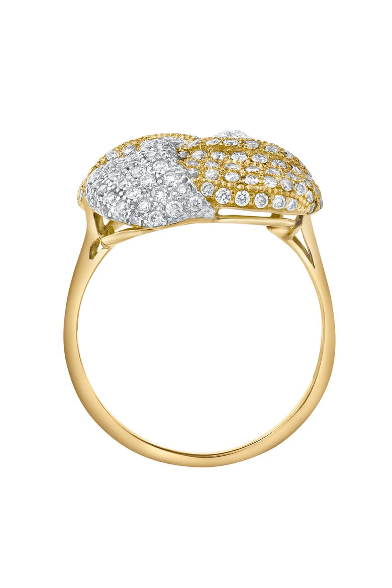 Heiress 1.2 Ct 14K Gold Knot Pave Diamond Ring, Alternate, color, 14K Yellow Gold