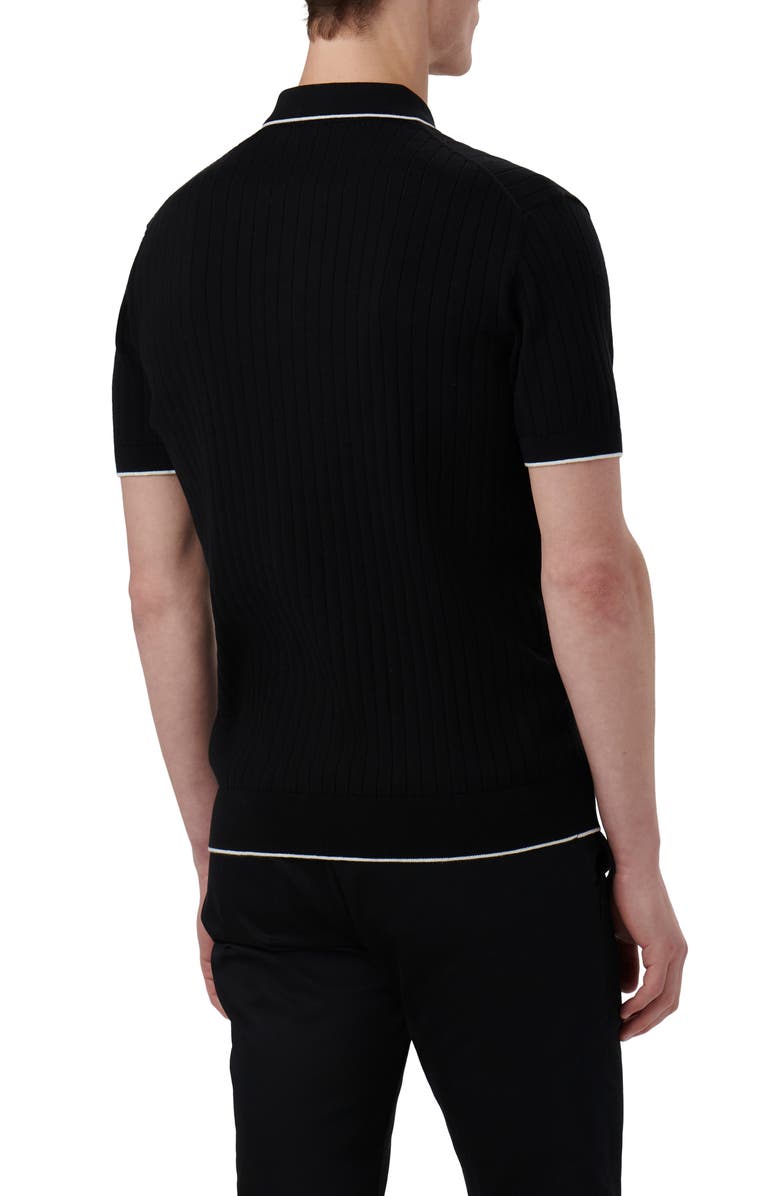 Bugatchi Ribbed Polo Sweater, Alternate, color,