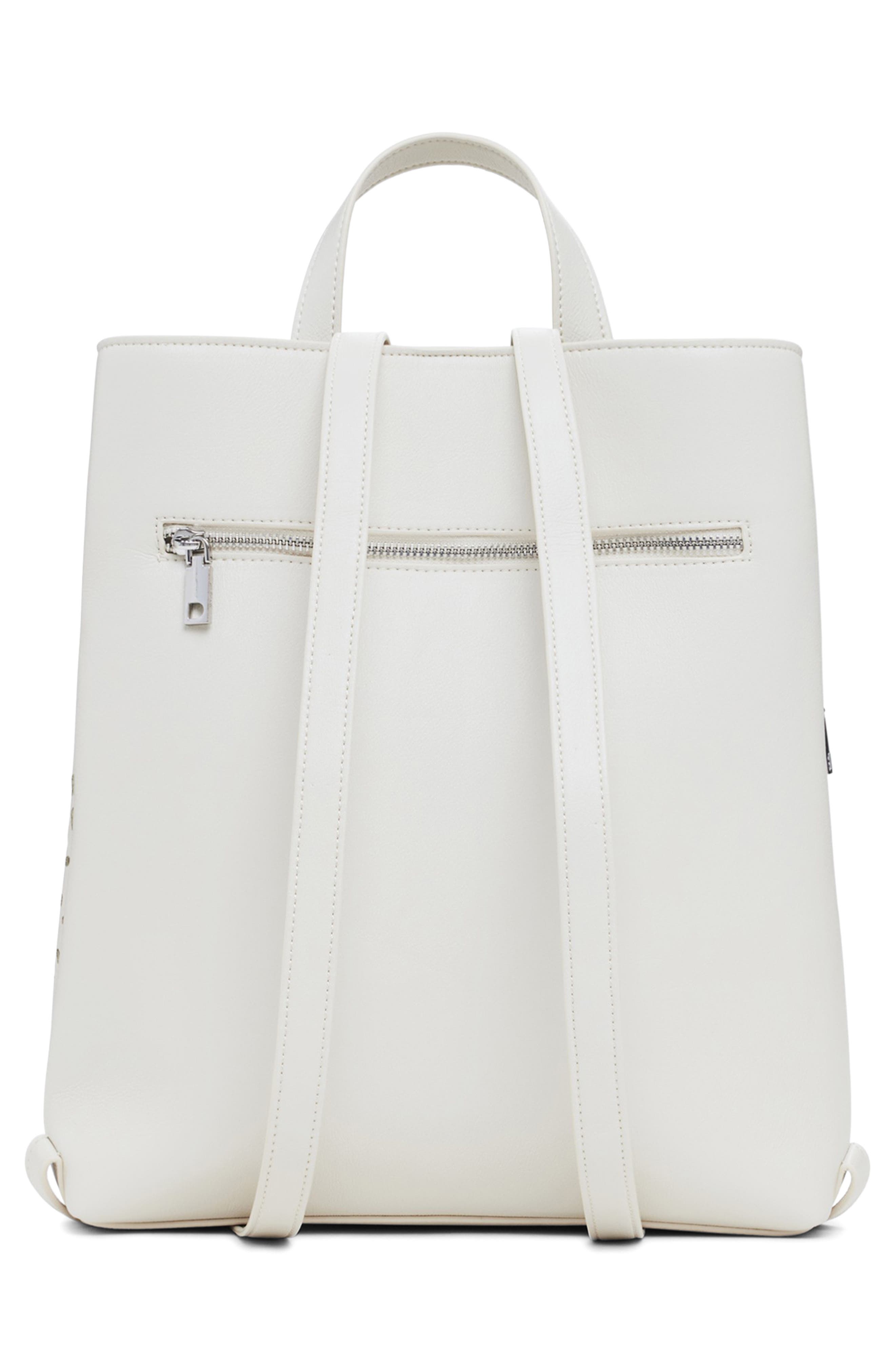 Desigual Medium Faux Leather Backpack, Alternate, color, Light Beige