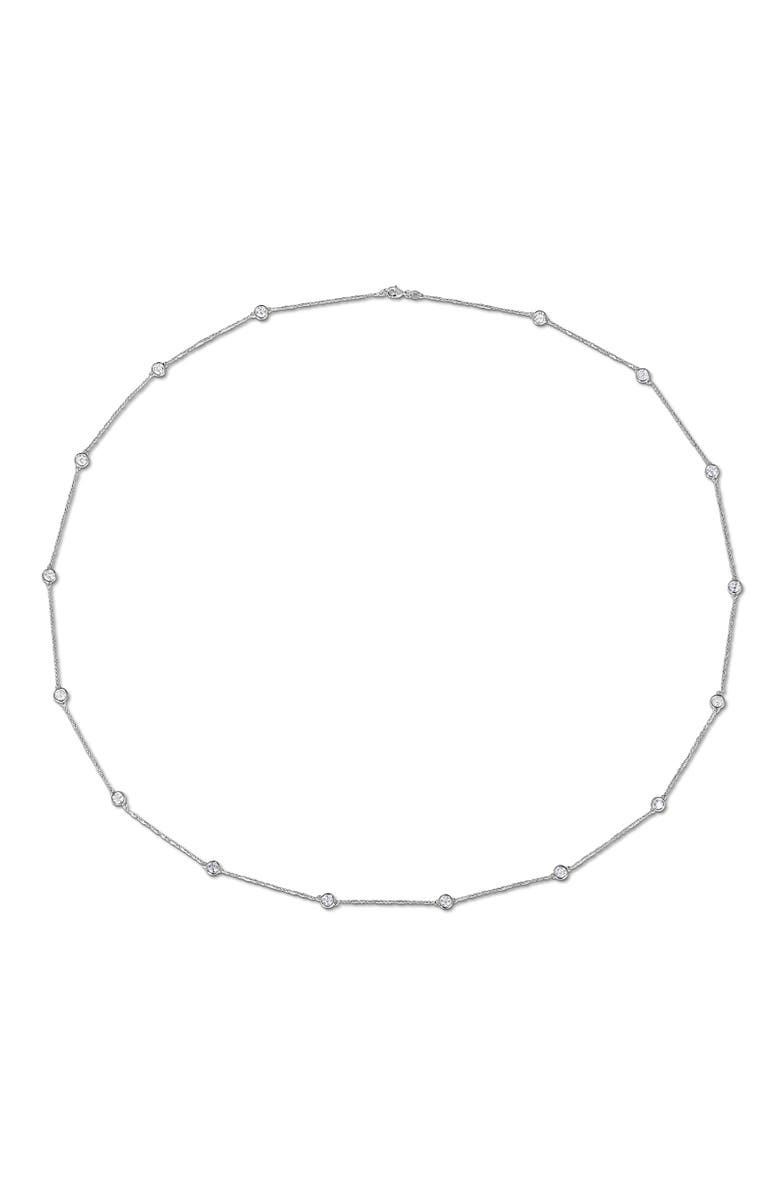 Julianna B. Lab-Grown Diamond Station Necklace 14k, Alternate, color, White Gold