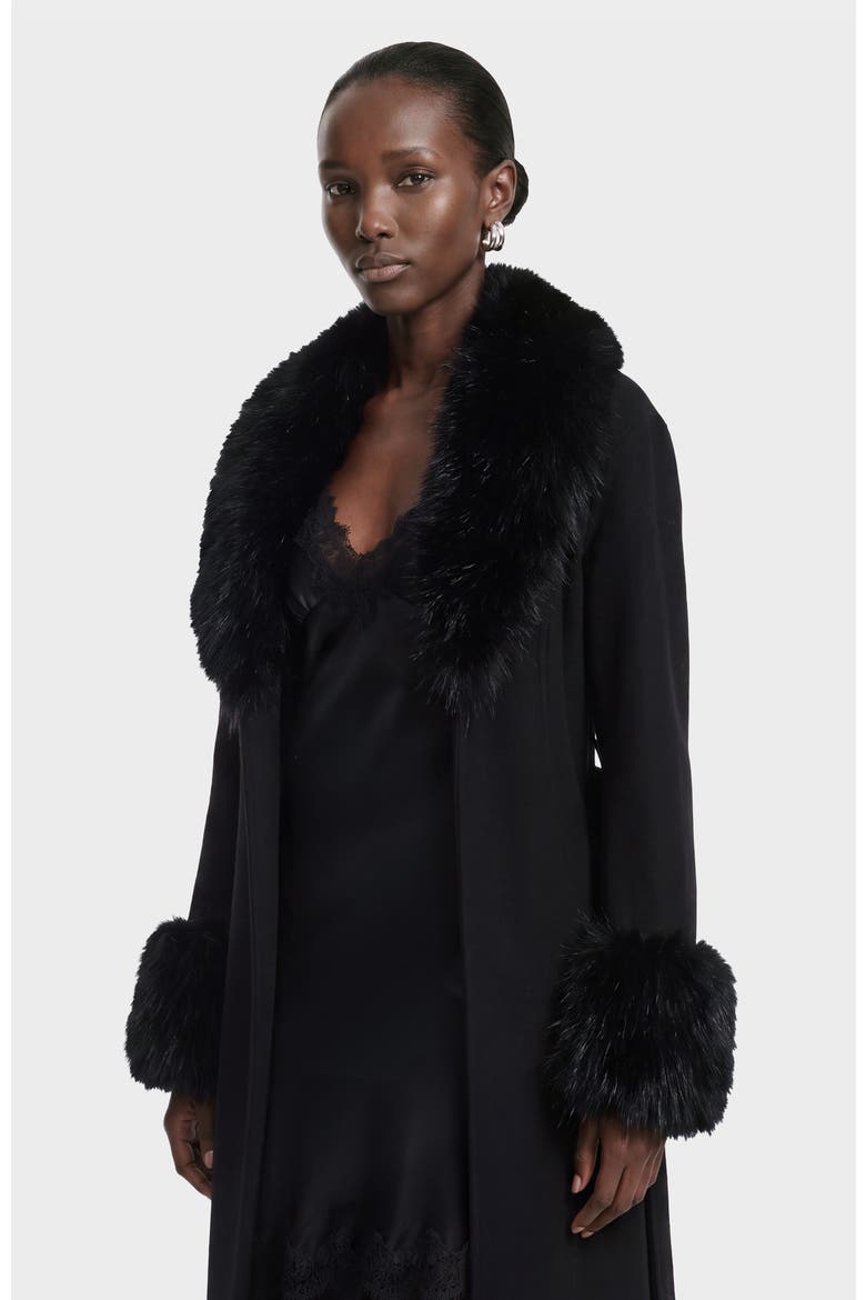Marilla WL Wool Cashmere Coat, Alternate, color, Black