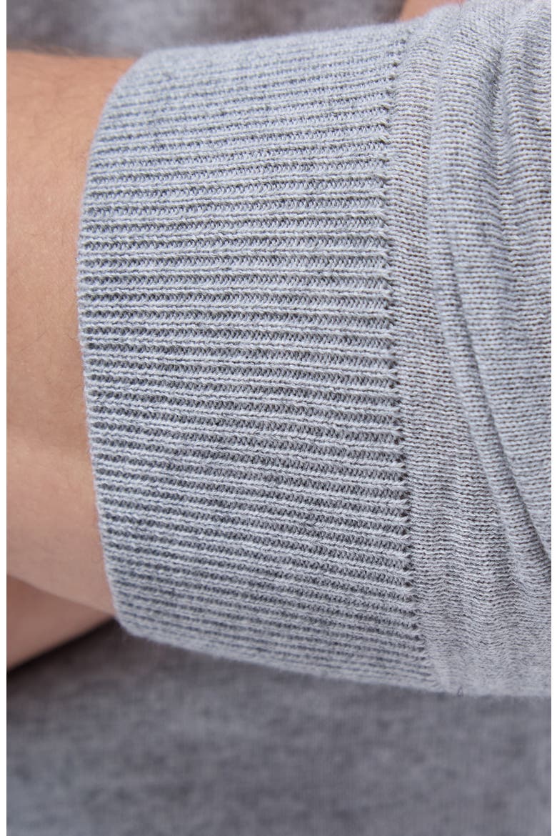 Cotton & Cashmere Crewneck Sweater, Alternate, color, PLATINUM