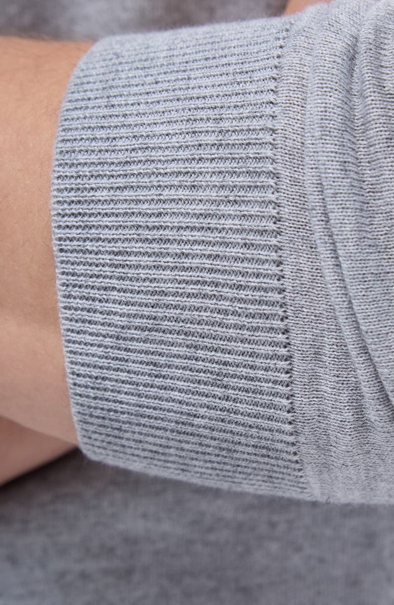 Bugatchi Cotton & Cashmere Crewneck Sweater, Alternate, color, Platinum