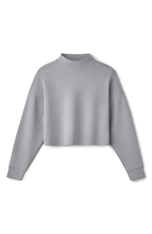 Rhone Dreamglow Mock Neck Crop Sweatshirt In Gray