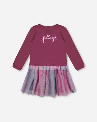 Deux Par Deux Bi-Material Dress - Jester Glittering Red Plaid Deux Par Deux Bi-Material Dress - Jester Glittering Red Plaid