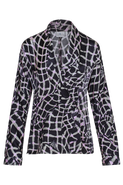 Untitled in Motion Pelusa V-Neck Draped Long-Sleeve Top