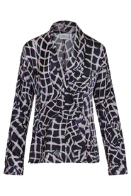 Untitled in Motion Pelusa V-Neck Draped Long-Sleeve Top