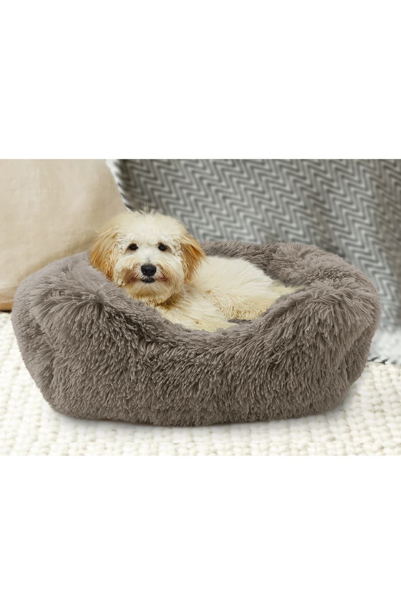 Precious Tails Super Lux Shag Faux Fur Pet Bed, Alternate, color,