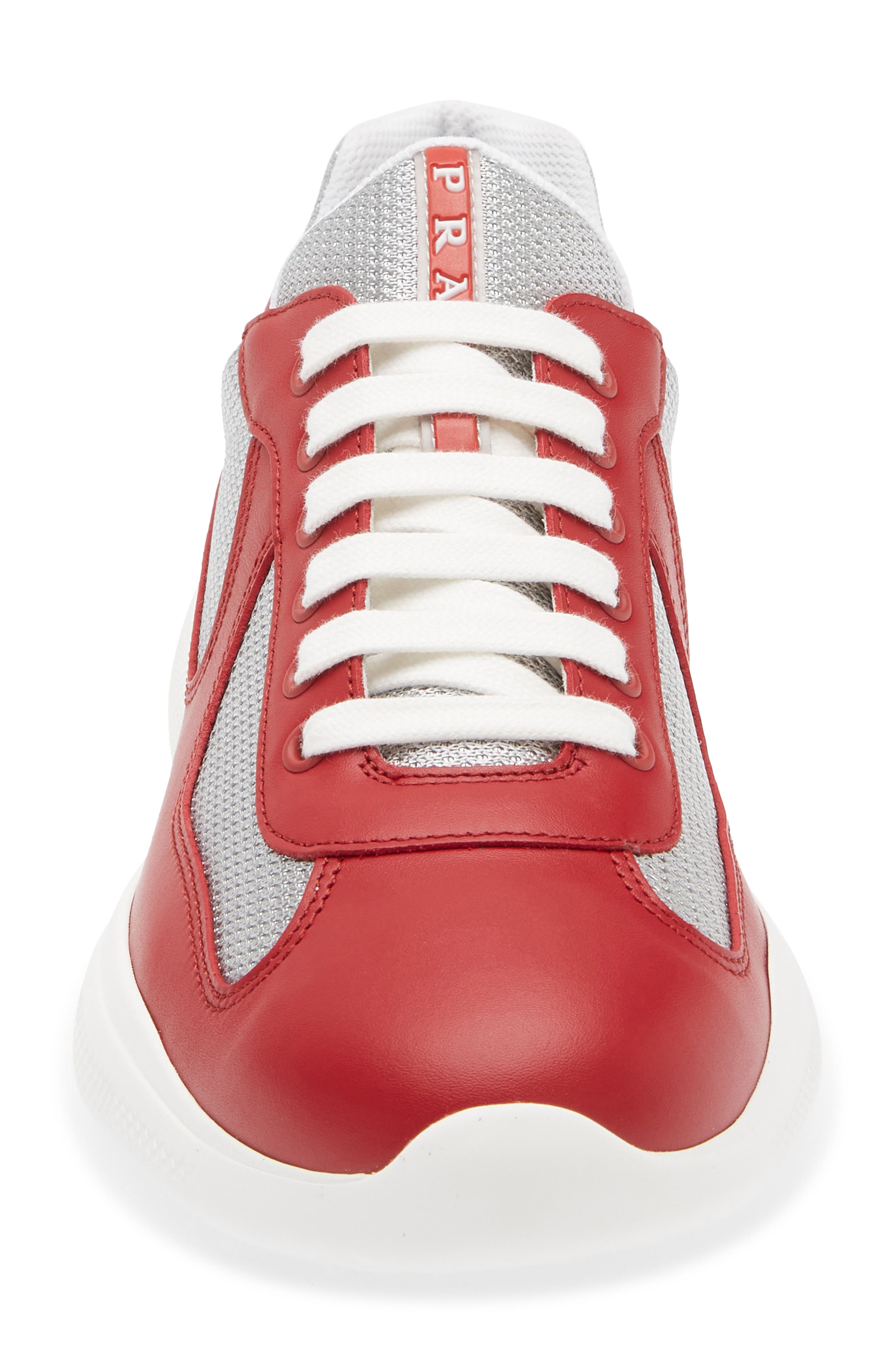America's Cup Soft Bike Low Top Sneaker, Alternate, color, SCARLATTO/ ARGENTO