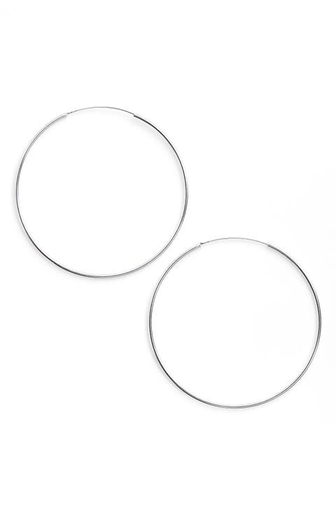Argento Vivo Extra Large Endless Hoop Earrings