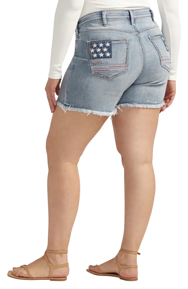 Silver Jeans Co. Suki Americana Mid Rise Shorts, Alternate, color, Indigo