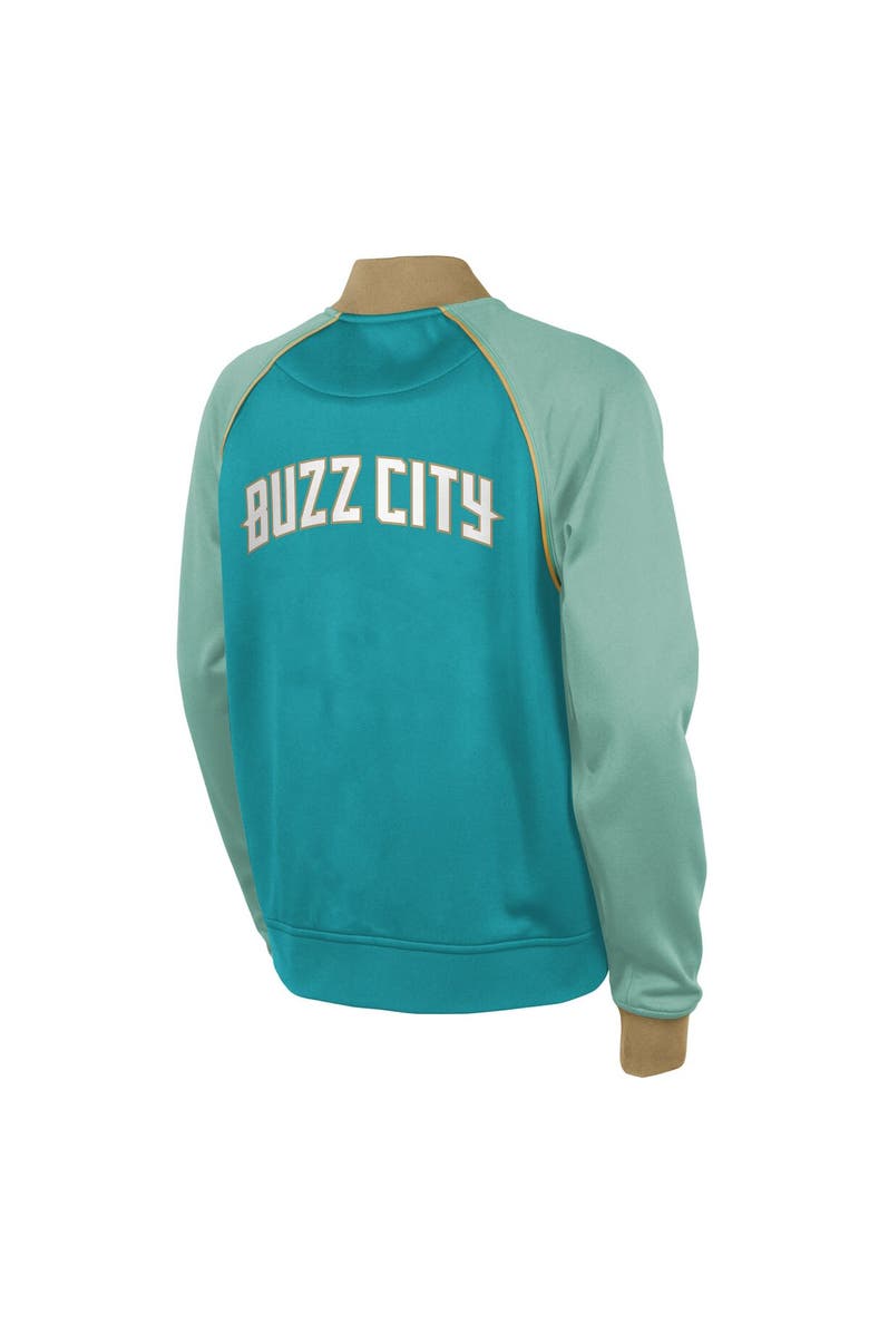 Jordan Brand Youth Jordan Brand Teal Charlotte Hornets 2023/24 City Edition Authentic Showtime Full-Zip Jacket, Alternate, color,