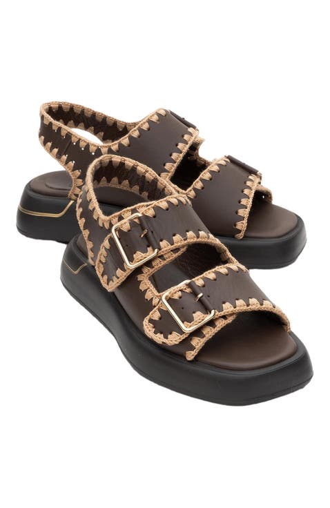 Douro Braided Rope Strap Leather Sandal (Women)