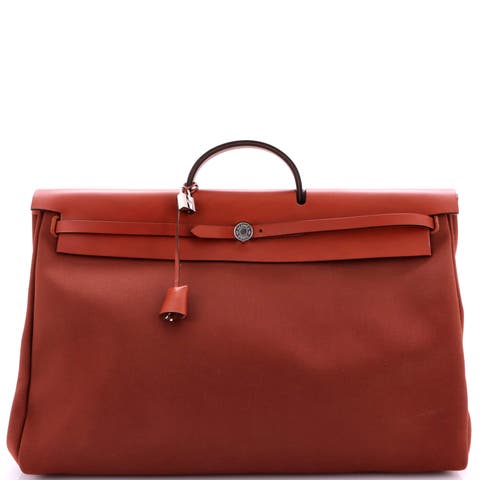 Herbag Zip Leather and Toile 50