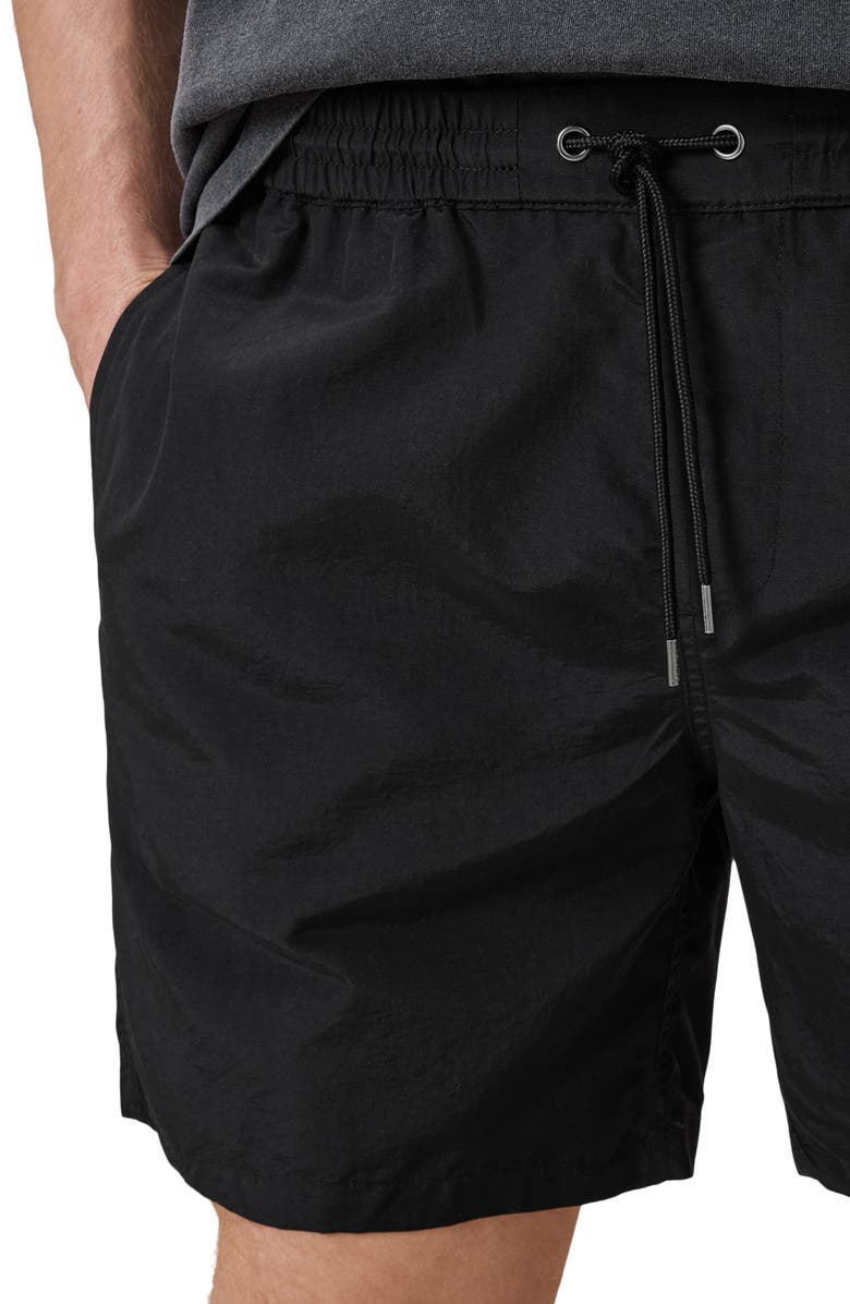 AllSaints Party Wave Swim Trunks, Alternate, color, Jet Black