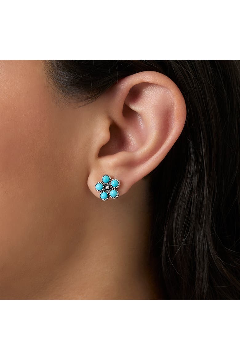 Western Turquoise Earring Set, Alternate, color, Silver