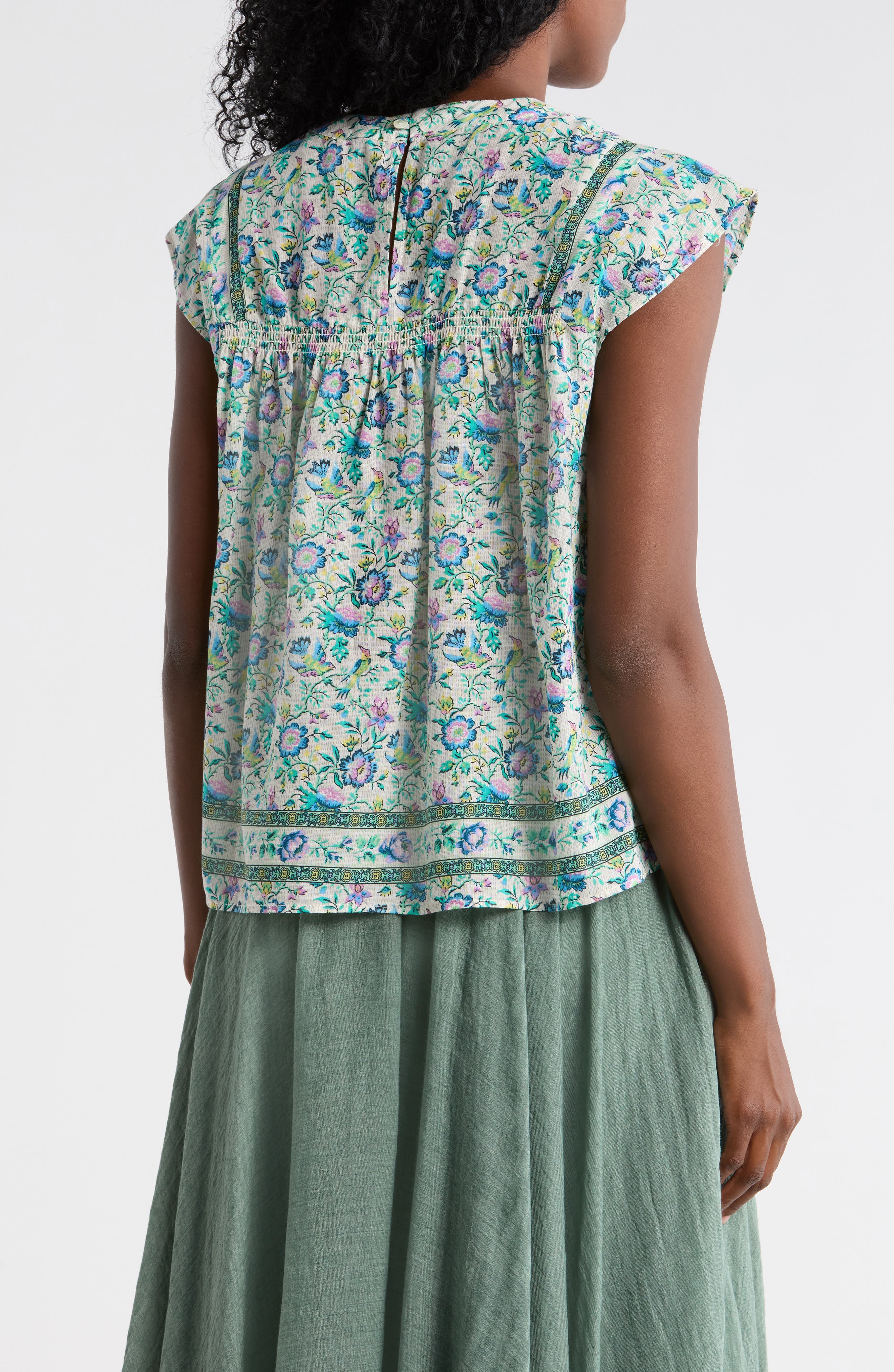 Crewneck Cap Sleeve Top - image 2