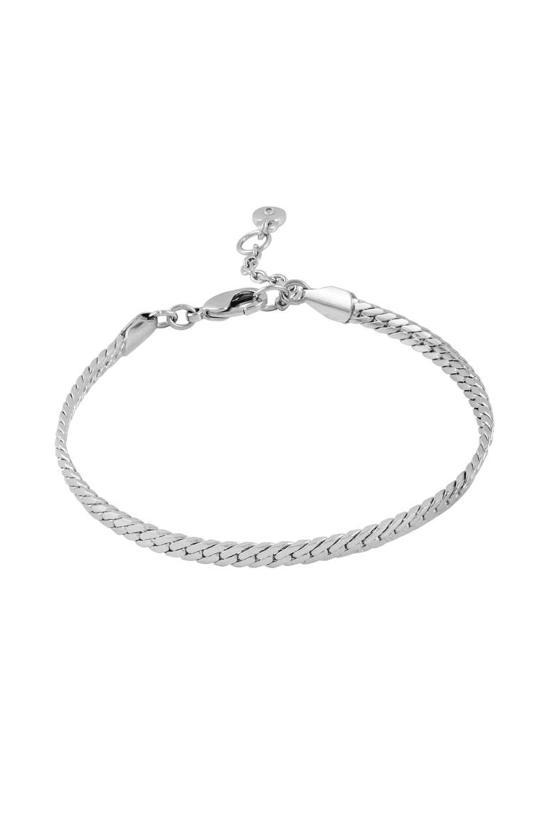 Herringbone Chain Bracelet, Main, color, SILVERTONE