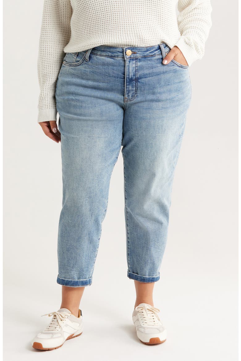 Sienna High Waist Crop Baggy Boyfriend Jeans, Main, color, HONESTY