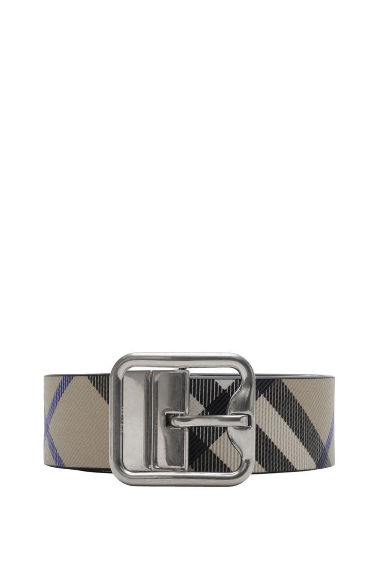 Burberry Reversible Check B Buckle Belt, Main, color, 