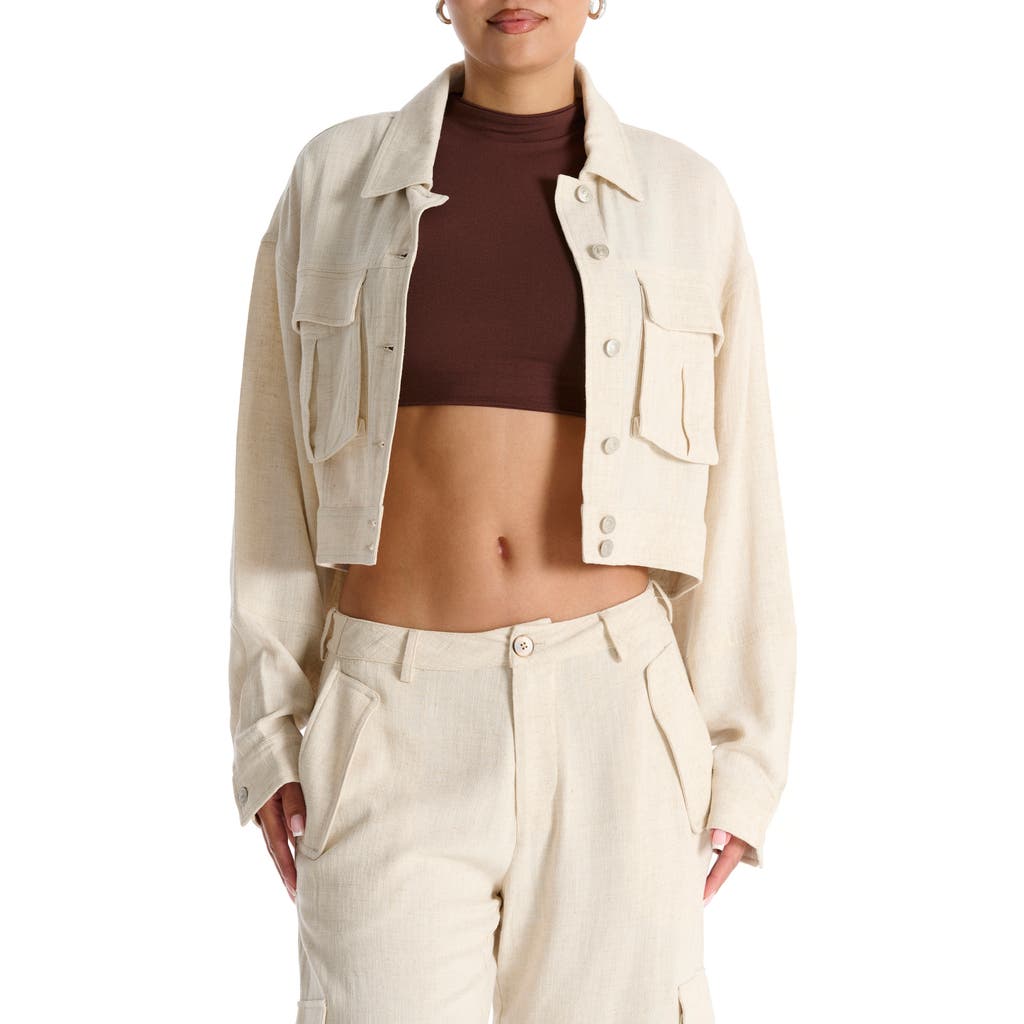 Shop Naked Wardrobe Patch Pocket Crop Jacket