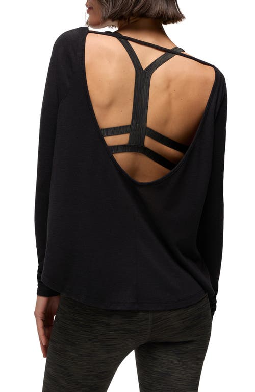 Prana New Moon Long Sleeve T-shirt In Black