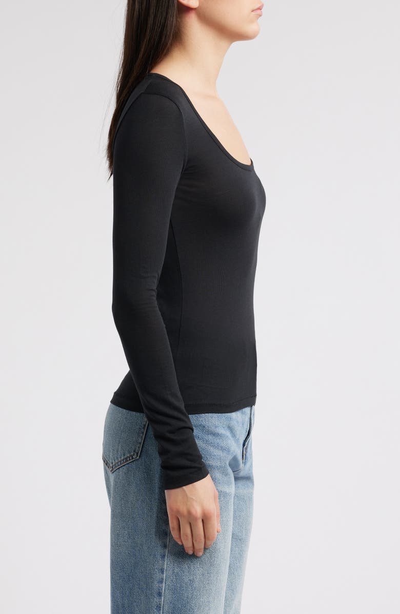 rag & bone Shaw Scoop Neck Cotton & Modal Top, Alternate, color, 