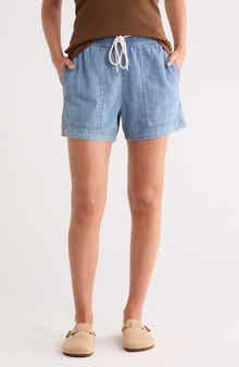 James Perse Drawstring Denim Shorts
