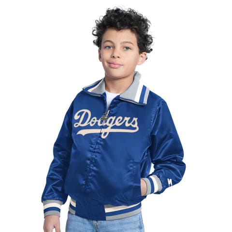 Youth Starter  Royal Los Angeles Dodgers The Captain Jr. Cooperstown Collection Full-Zip Varsity Jacket
