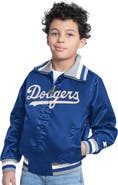 STARTER Youth Starter  Royal Los Angeles Dodgers The Captain Jr. Cooperstown Collection Full-Zip Varsity Jacket