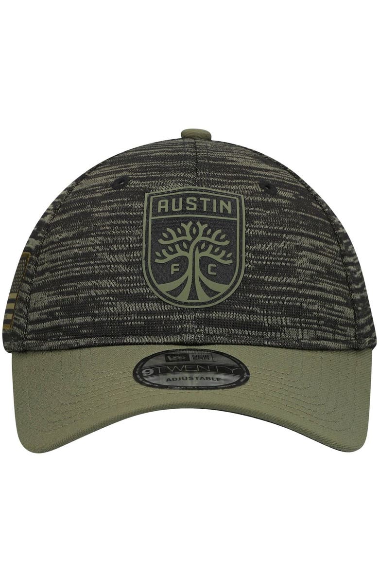 New Era Men's New Era Olive Austin FC Salute To Service 9TWENTY Adjustable Hat, Alternate, color, 