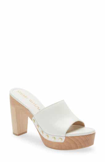 Stuart Weitzman Imitation Pearl Clog 85 Sandal