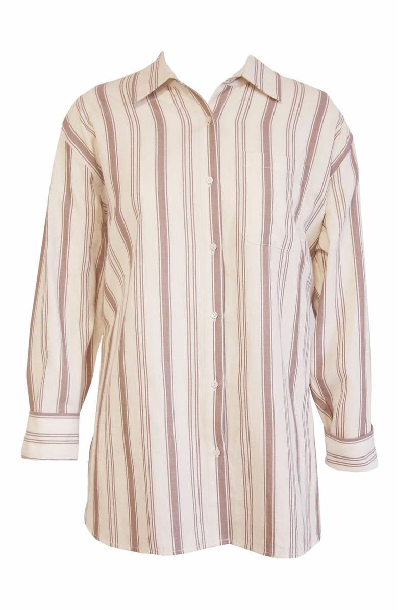 ABLE Harris Oversized Button Down Shirt, Alternate, color, 