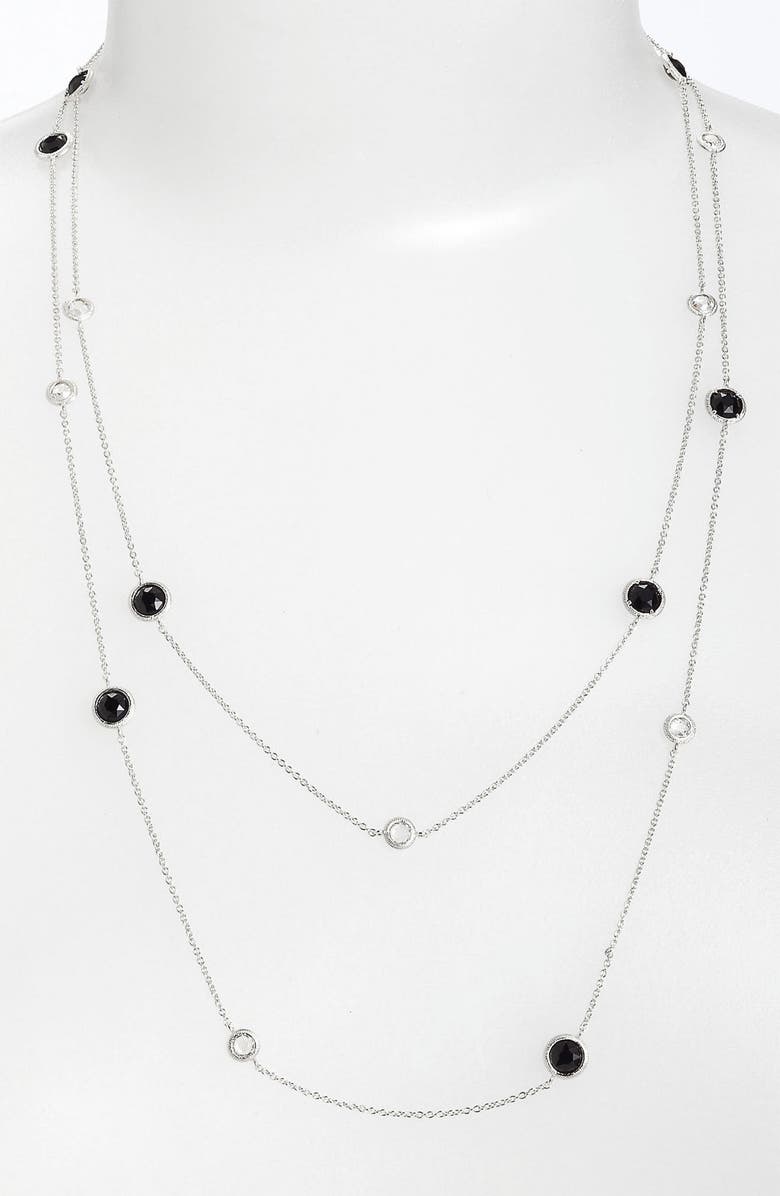 Nadri Long Bezel Station Necklace, Alternate, color, 