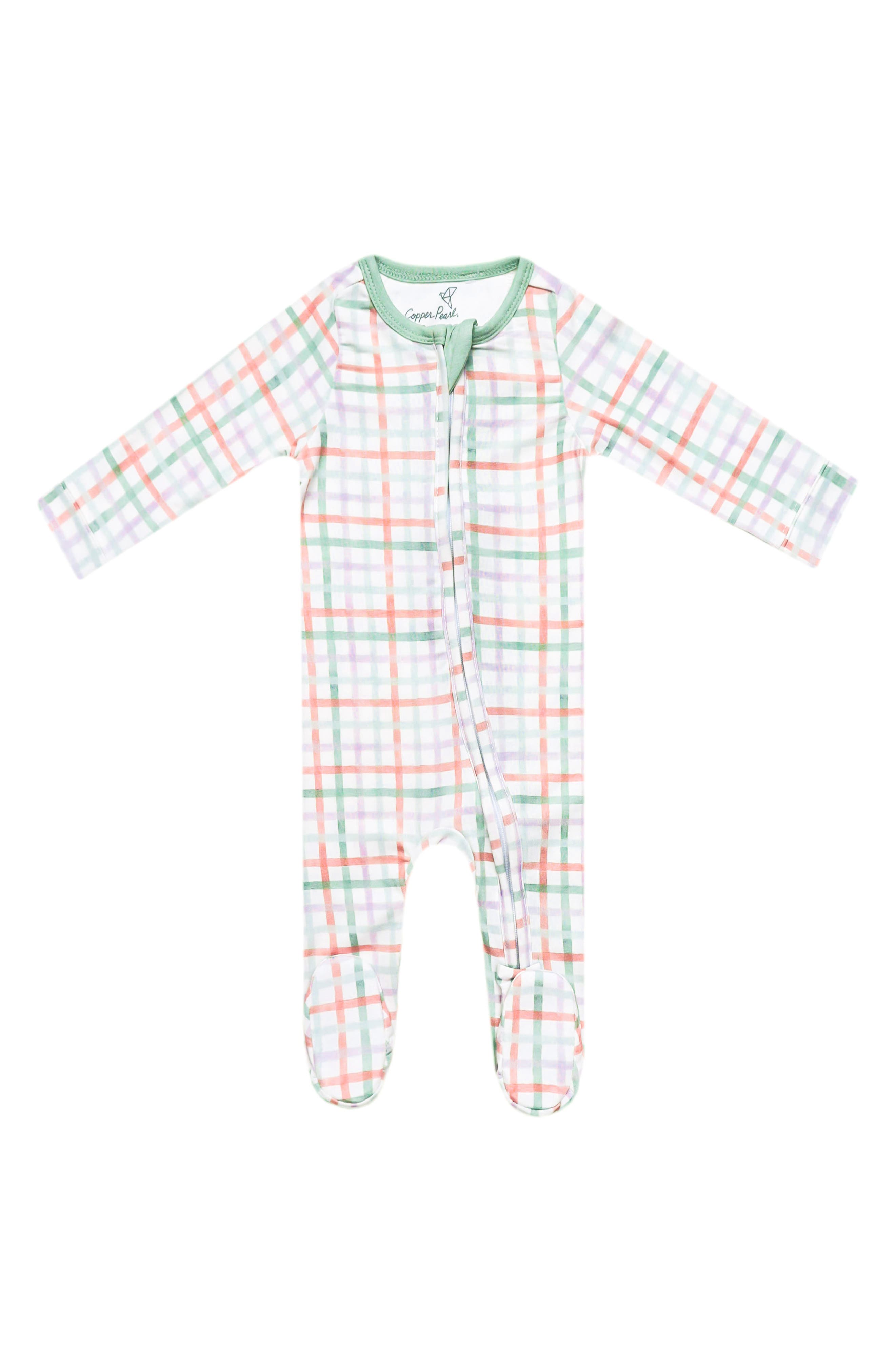 Copper Pearl Madelyn Zip-Up Footie Pajamas 